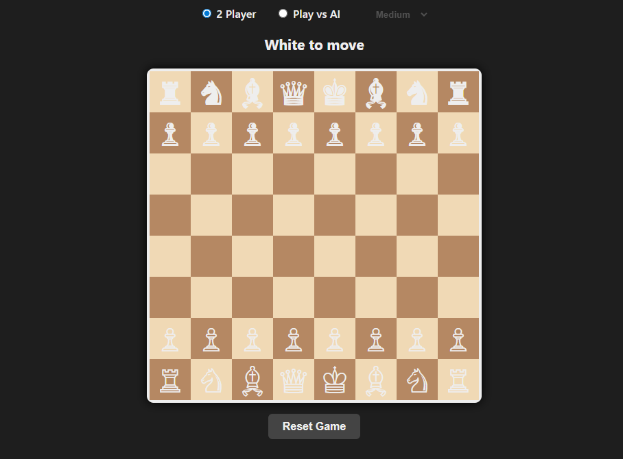 Chess game board